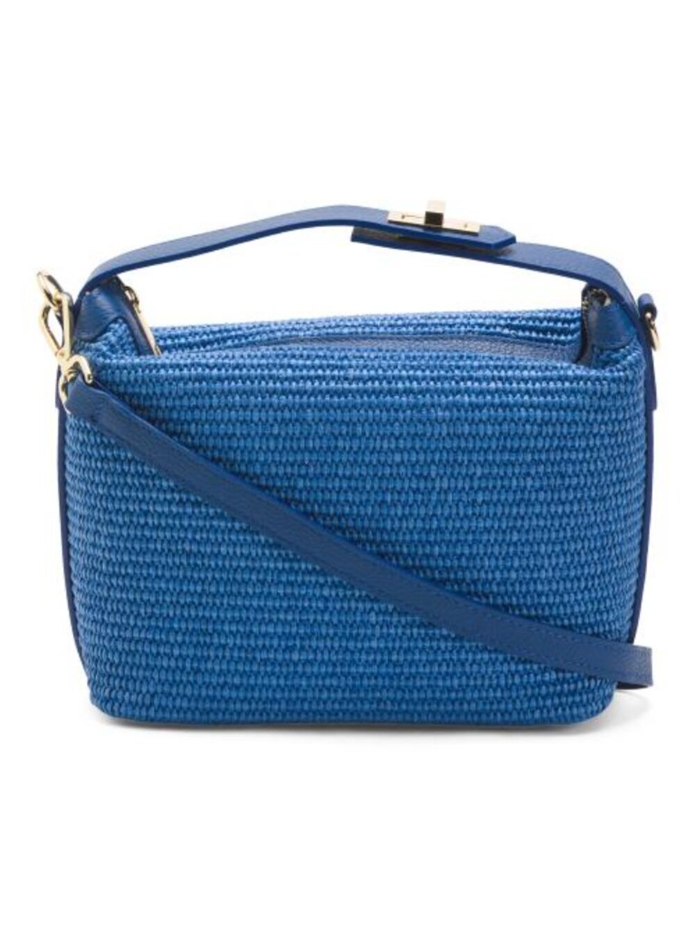VIOLA CASTELLANI Made In Italy Straw Medium Handle Satchel